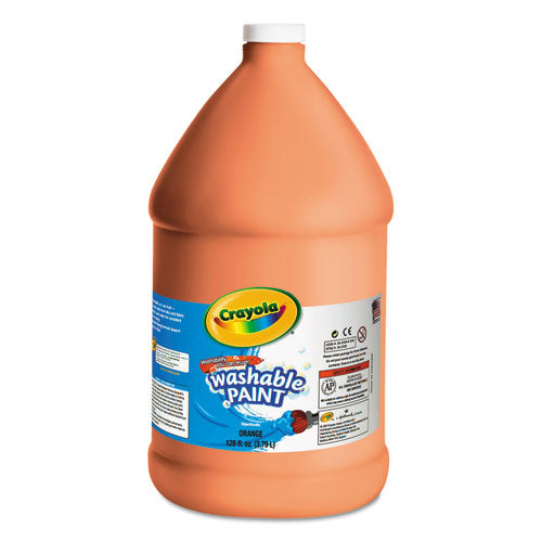 Washable Paint, Orange, 1 Gal