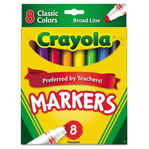 ESCYO587708 - Non-Washable Markers, Broad Point, Classic Colors, 8-set