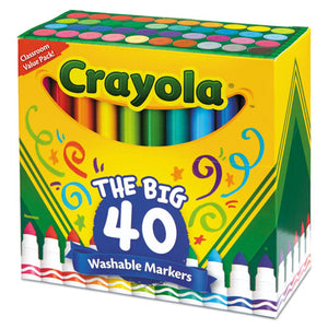 ESCYO587858 - Washable Markers, Broad Point, Assorted Classic Colors, 40-set