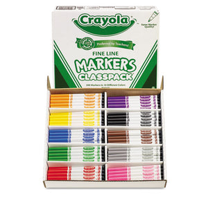 ESCYO588210 - Non-Washable Classpack Markers, Fine Point, Ten Assorted Colors, 200-box
