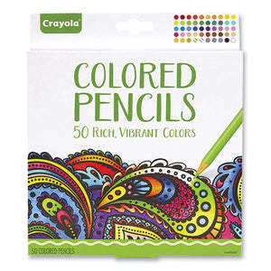 Color Pencils Adult Coloring Collection, 3.3 Mm, 2b (#1), 50 Assorted Lead-barrel Colors, 50-box
