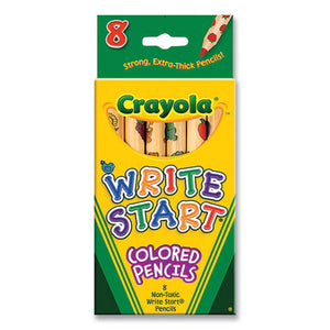 Write Start Colored Pencils, 5.33 Mm, Assorted Lead-barrel Colors, 8-box