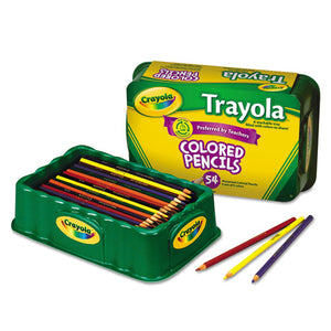ESCYO688054 - Colored Wood Pencil Trayola, 3.3 Mm, 9 Assorted Colors, 54 Pencils-set