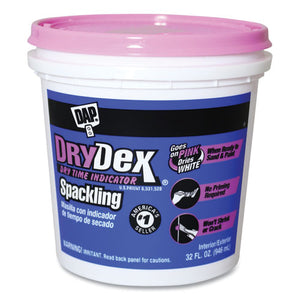 Drydex Dry Time Indicator Spackling, 32 Oz Tub-pail, White