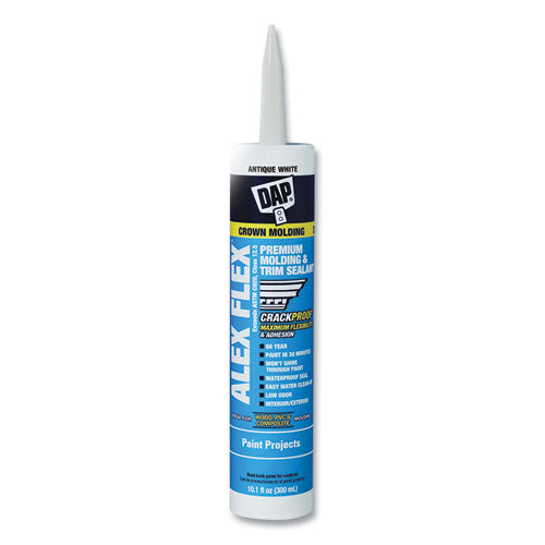 Alex Fast Dry Acrylic Latex Caulk Plus Silicone, 10.1 Oz Capsule-cartridge, White