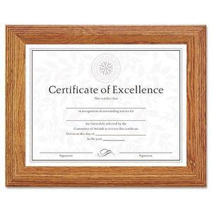 ESDAX2703N8X - Document-certificate Frame, Wood, 8-1-2 X 11, Stepped Oak