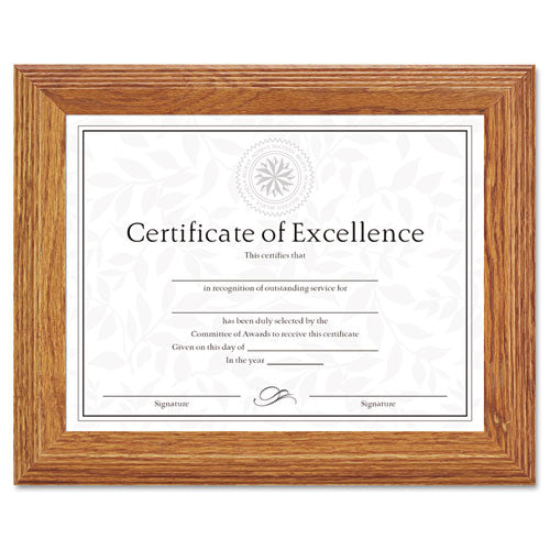 ESDAX2703N8X - Document-certificate Frame, Wood, 8-1-2 X 11, Stepped Oak