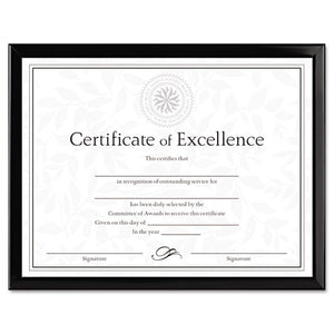 ESDAXN17000N - Value U-Channel Document Frame W-certificates, 8 1-2 X 11, Black