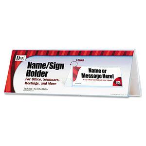ESDAXN2709N4T - 2-Sided Name-sign Holder, Blank, 11 X 3 1-2 X 4, Clear