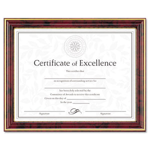 ESDAXN2709N7T - Gold-Trimmed Document Frame W-certificate, Wood, 8 1-2 X 11, Mahogany