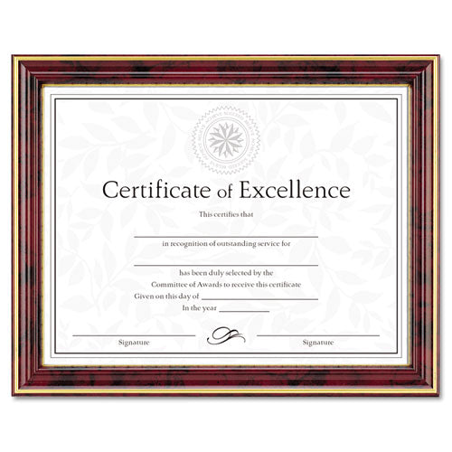ESDAXN2709N7T - Gold-Trimmed Document Frame W-certificate, Wood, 8 1-2 X 11, Mahogany