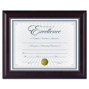 ESDAXN3028N2T - Prestige Document Frame, Rosewood-black, Gold Accents, Certificate, 8 1-2 X 11