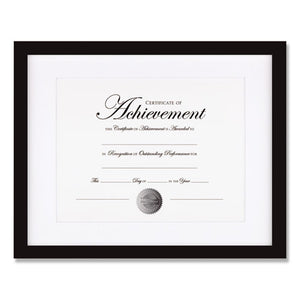 Wood Gallery Frame With Beveled Mat, 11 X 14, White