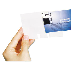 ESDBL241819 - Visifix Double-Sided Business Card Sleeves, 40-pack