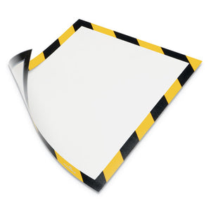 ESDBL4772130 - DURAFRAME SECURITY MAGNETIC SIGN HOLDER, 8 1-2 X 11, YELLOW-BLACK FRAME, 2-PACK