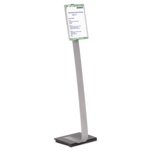 ESDBL481423 - INFO SIGN DUO FLOOR STAND, LETTER-SIZE INSERTS, 15 X 46 1-2, CLEAR