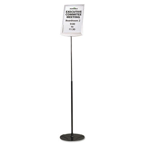 ESDBL558957 - Sherpa Infobase Sign Stand, Acrylic-metal, 40"-60" High, Gray