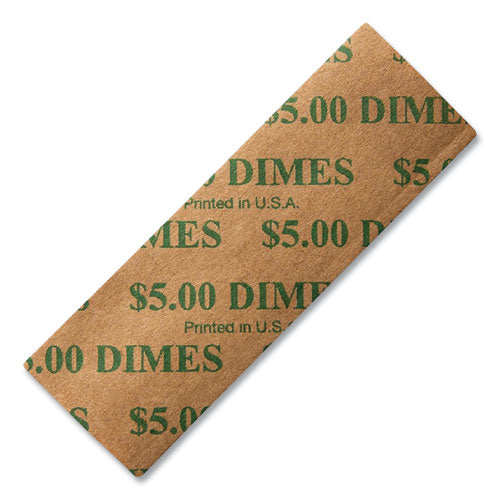 Flat Coin Wrappers, Dimes, $5, 1000 Wrappers-box