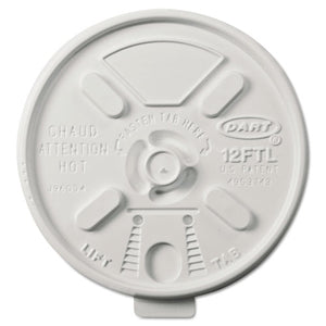 ESDCC12FTL - Vented Foam Lids For 10-14 Oz Foam Cups, Lift N' Lock Lid