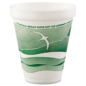 ESDCC12J16H - Horizon Hot-cold Foam Drinking Cups, 12oz, Green-white, 25-bag, 40 Bags-carton