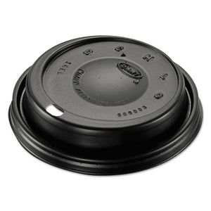 ESDCC16ELBLK - Cappuccino Dome Sipper Lids, Black, Plastic, 100-pack, 10 Packs-carton
