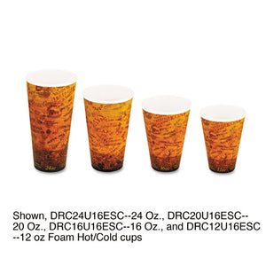 ESDCC16U16ESC - Foam Hot-cold Cups, 16oz, Brown-black, 1000-carton