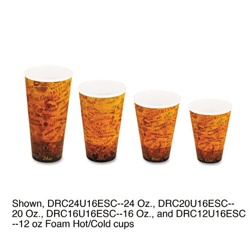 ESDCC16U16ESC - Foam Hot-cold Cups, 16oz, Brown-black, 1000-carton