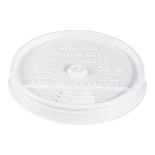 ESDCC16UL - Plastic Lids, For 16oz Hot-cold Foam Cups, Sip-Thru Lid, White, 1000-carton