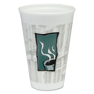 ESDCC16X16TWN - Uptown Thermo-Glaze Hot-cold Cups, Foam, 16oz, Green-black-gray, 25-bag, 40-ct