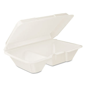 ESDCC205HT2 - Hinged Lid Carryout Container, White, 9 1-3 X 2 9-10 X 6 2-5, 100-bg, 2 Bg-ct