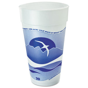 ESDCC20J16H - Horizon Foam Cup, Hot-cold, 20oz., Printed, Blueberry-white, 25-bag, 20-ct