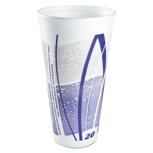 ESDCC20LX16E - Impulse Hot-cold Foam Drinking Cups, 20 Oz, White-blue-gray, 500-carton
