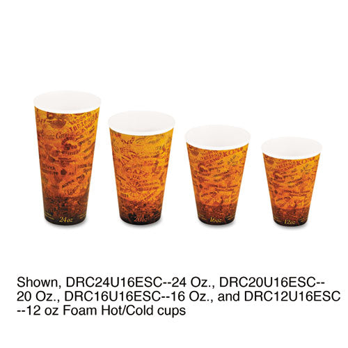 ESDCC20U16ESC - Foam Hot-cold Cups, 20oz, Brown-black, 500-carton