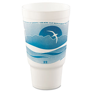 ESDCC32AJ20H - Horizon Hot-cold Foam Drinking Cups, 32oz, Teal-white, 16-bag, 25 Bags-carton