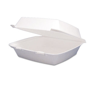 ESDCC85HT1R - Foam Container, Hinged Lid, 1-Comp, 8 3-8 X 7 7-8 X 3 1-4, 200-carton