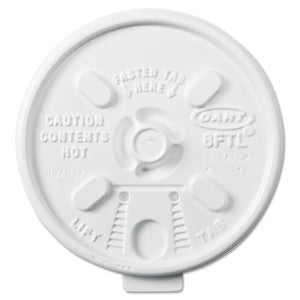ESDCC8FTL - Lift N' Lock Plastic Hot Cup Lids, 6-10oz Cups, White, 1000-carton