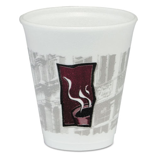 ESDCC8X8TWN - Uptown Thermo-Glaze Hot-cold Cups, Foam, 8oz, Red-black-gray, 25-bag, 40-ct