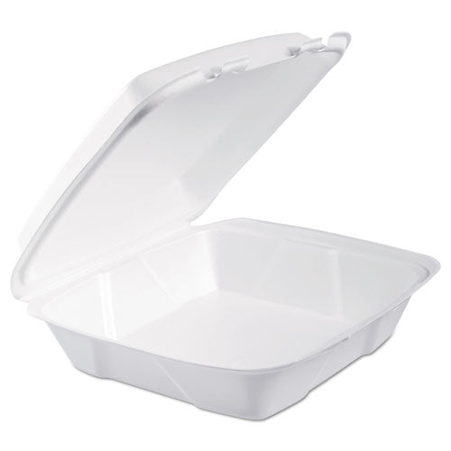 ESDCC90HT1R - Foam Hinged Lid Containers, 9.375 X 9.375 X 3, White, 200-carton