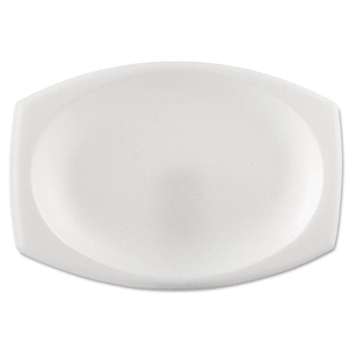 ESDCC9PRWCR - Foam Dinnerware, Oval Platter, 6 3-4" X 9 4-5", White, 125-pack, 4 Packs-carton