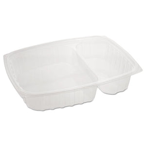 ESDCCC30DE2R - Clearpac Plastic Container, 9 X 1 7-10 X 7 2-5, 32 4-5 Oz, 2 Cpt, 63-pk 4 Pk-ct