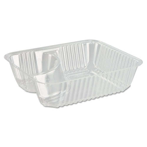 ESDCCC56NT2 - Clearpac Small Nacho Tray, 2-Compartments, Clear, 125-bag