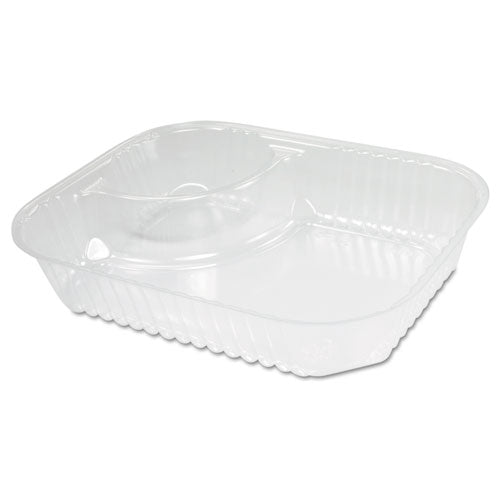 ESDCCC68NT2 - Clearpac Large Nacho Tray, 2-Compartments, Clear, 500-ctn