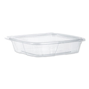 Safeseal Tamper-resistant, Tamper-evident Deli Containers With Flat Lid, 35 Oz, Clear, 200-carton