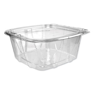 Safeseal Tamper-resistant, Tamper-evident Deli Containers With Flat Lid, 64 Oz, Clear, 200-carton