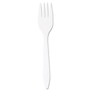 ESDCCF6BW - Style Setter Mediumweight Plastic Forks, White, 1000-carton