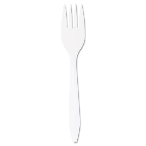 ESDCCF6BW - Style Setter Mediumweight Plastic Forks, White, 1000-carton