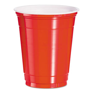 ESDCCP12SR - PLASTIC COLD DRINK CUPS, 14 OZ, RED, 50 CUPS-BAG, 20 BAGS-CARTON