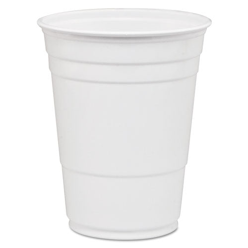 ESDCCP16W - SOLO PARTY PLASTIC COLD DRINK CUPS, 16-18 OZ, WHITE, 50-BAG, 1000-CARTON