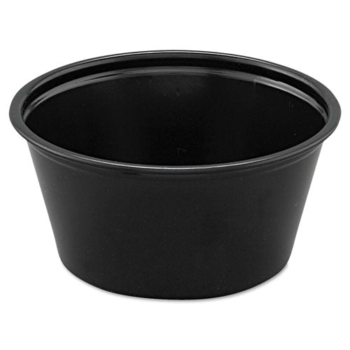 ESDCCP200BLK - Polystyrene Portion Cups, 2oz, Black, 250-bag, 10 Bags-carton