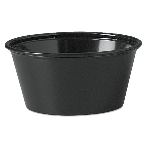 ESDCCP325BLK - Plastic Souffle Portion Cups, 3 1-4 Oz., Black, 250-bag, 2500-carton